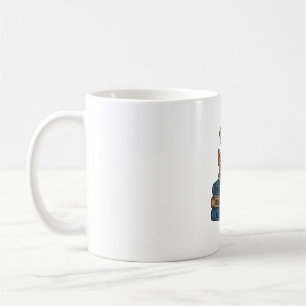 Cute Reading Turtle on Books Vintage Vector_1 Coffee Mug