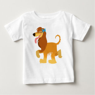 Cute Ready Cartoon Afghan Hound Baby T-Shirt