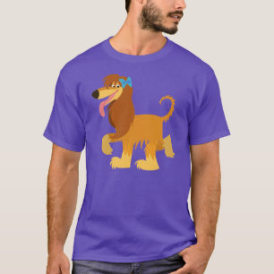 Cute Ready Cartoon Afghan Hound T-Shirt