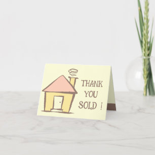 Cute Real Estate Seller Closing Thank You Card