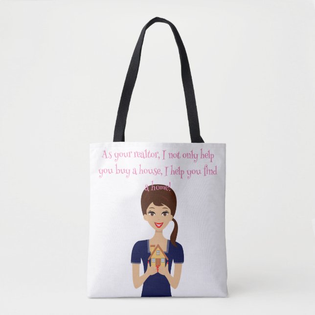 Cute Realtor Tote Bag (Front)