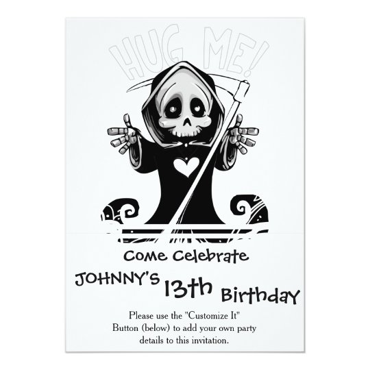 Cute reaper-baby reaper-cartoon reaper-baby grim card