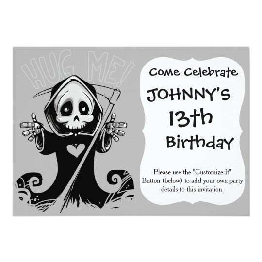 Cute reaper-baby reaper-cartoon reaper-baby grim card