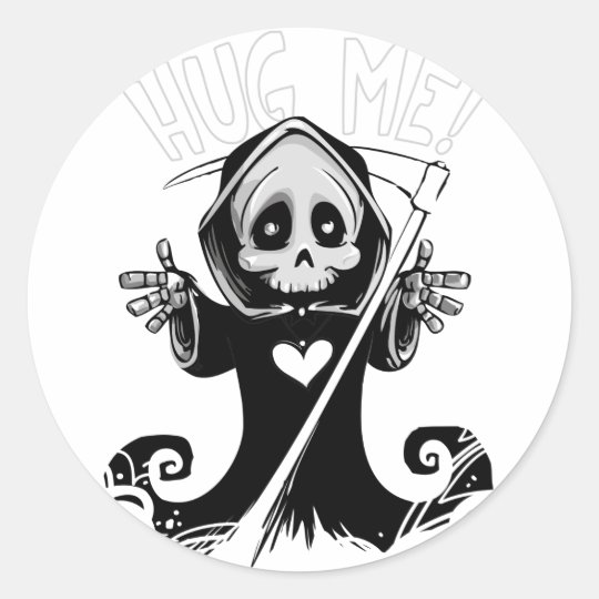 Cute reaper-baby reaper-cartoon reaper-baby grim classic round sticker