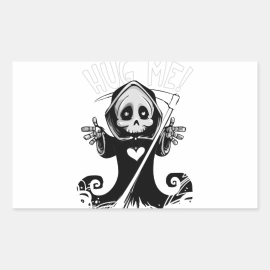 Cute reaper-baby reaper-cartoon reaper-baby grim rectangular sticker