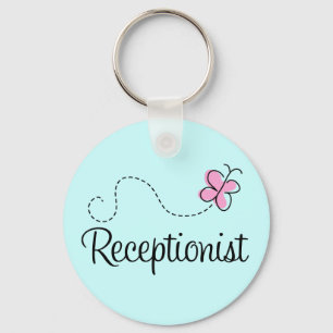 Cute Receptionist Keychain