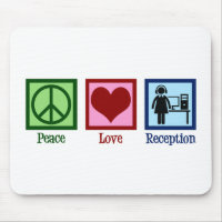 Cute Receptionist Peace Love Reception