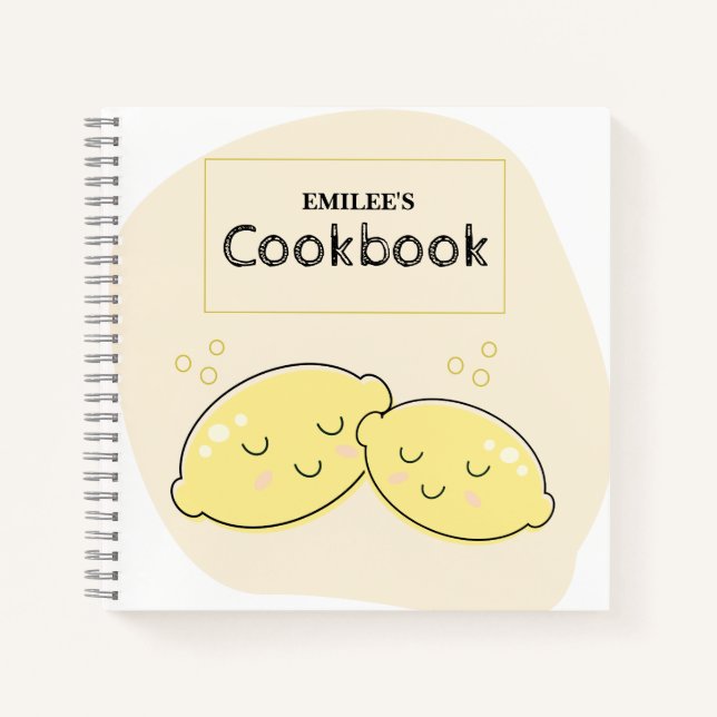Cute Recipe Book to Write In (Lemons) (Front)