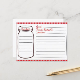 cute recipe from kitchen Postcard