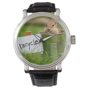 Cute Recycling Chipmunk Watch