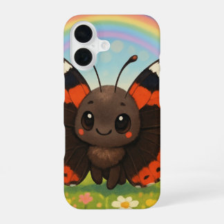 Cute Red Admiral Butterfly Slim iPhone 16 Case