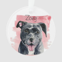 Cute Red American Bulldog Watercolor Custom