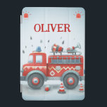 Cute Red and Grey Fire Truck  iPad Mini Cover<br><div class="desc">Personalised cute red and grey fire engine truck design</div>