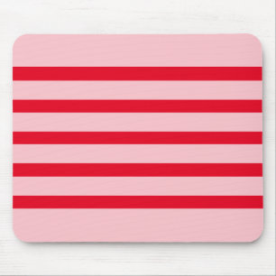 Cute Red and Pink Colour Block Mouse Pad