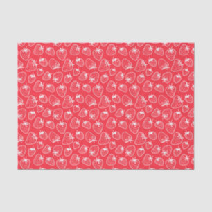 Cute Red and white Strawberry Pattern Tissue Paper