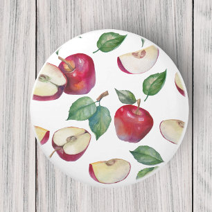 Cute Red Apple Fruit Pattern Ceramic Knob