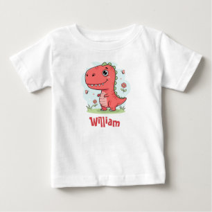 Cute Red Baby Dinosaur T-Shirt