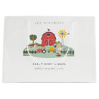 Cute Red Barnyard Farm Animal Any Age Birthday