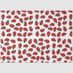 Cute Red & Black Ladybug Pattern  Tissue Paper
