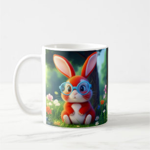 Cute Red Bunny Sitting Under Tree-75767 Coffee Mug