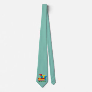 Cute Red Cardinal Opening A Blue Gift Tie