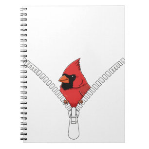 Cute red cardinal Peek Notebook