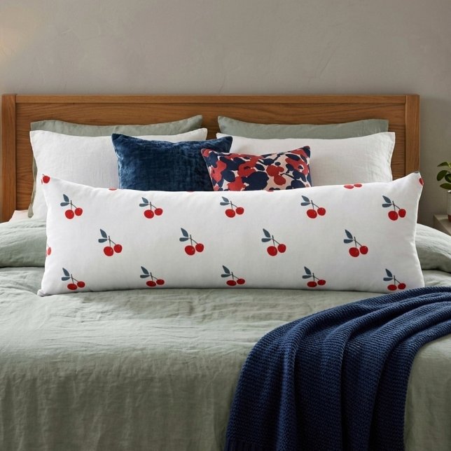 Cute red cherries fruit simple  body cushion (Creator Uploaded)