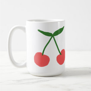 Cute Red Cherries Minimalist Fruit Gift Coffee Mug