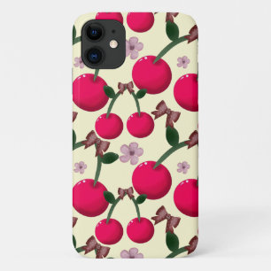 Cute red cherry pattern iPhone 11 case