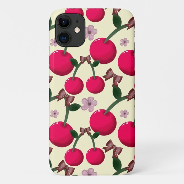 Cute red cherry pattern  Case-Mate iPhone case (Back)