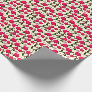 Cute red cherry pattern  wrapping paper