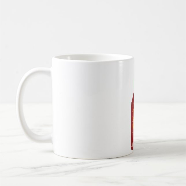 Cute Red Chilli Pepper Spicy Sauce Bottle Coffee Mug (Left)