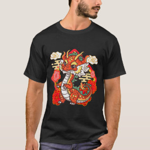 Cute Red Chinese New Year Of The Dragon 2024 Lunar T-Shirt