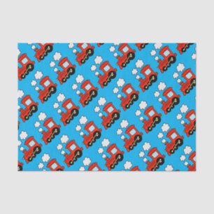 Cute red choo choo train kid's Birthday gift Tissue Paper
