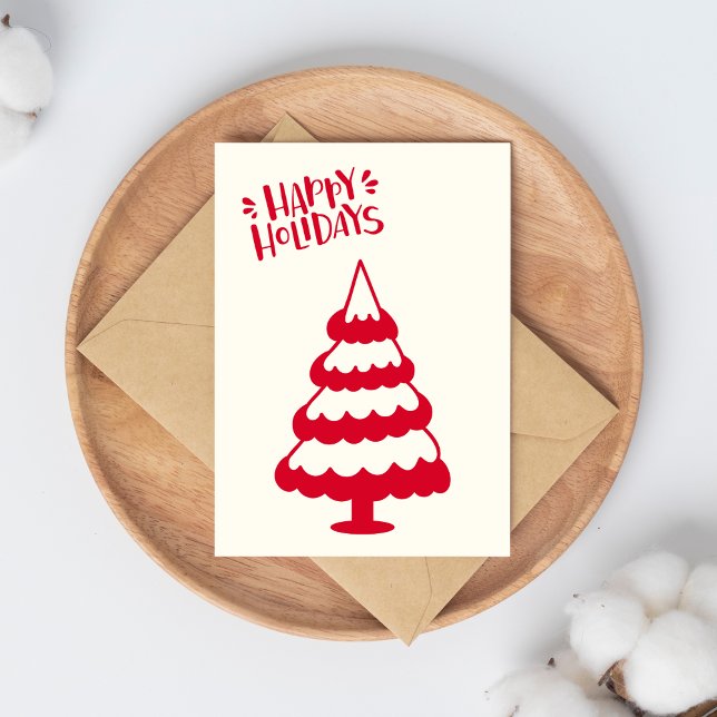 Cute Red Christmas Tree Postcard (Creator Uploaded)