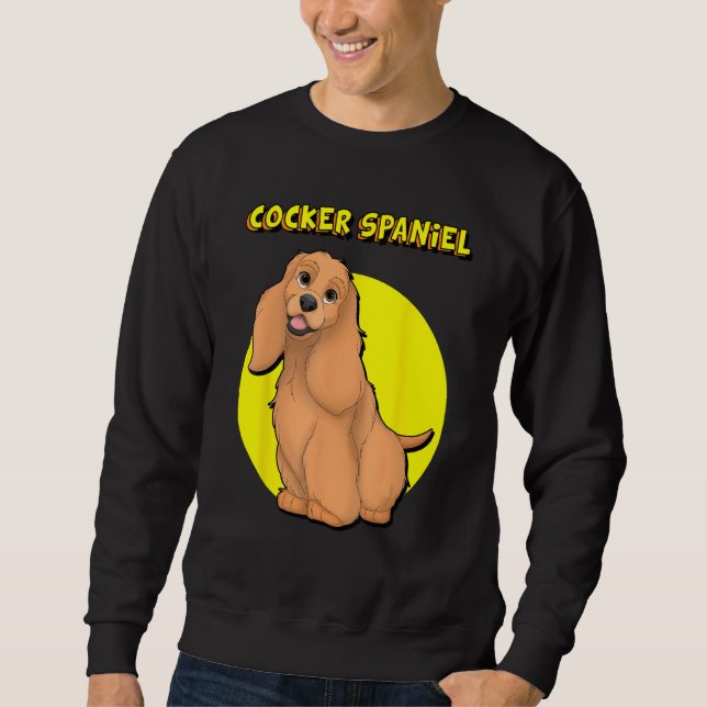 Cute Red Cocker Spaniel Sweatshirt (Front)