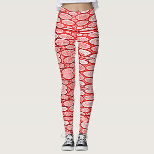 Cute red colour texture "Ratti_Creative_Arts"   Leggings