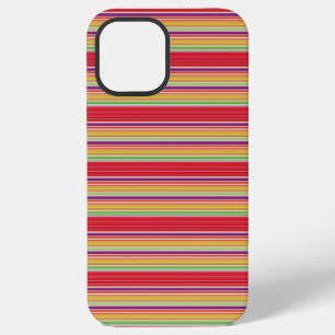 Cute red colourful stripes iPhone 12 pro max case