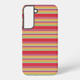 Cute red colourful stripes samsung galaxy case