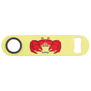 Cute red crab cartoon illustration