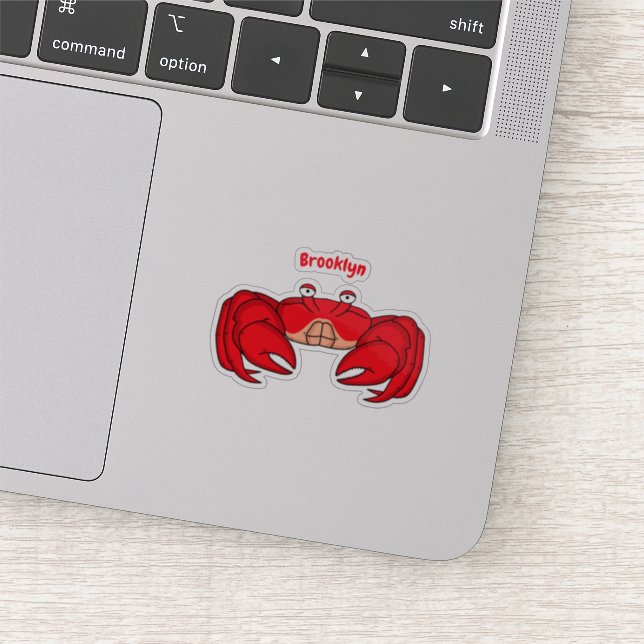 Cute red crab cartoon illustration (Detail)