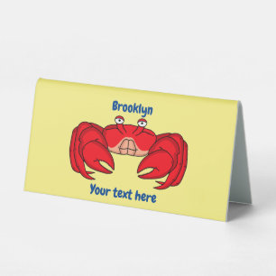 Cute red crab cartoon illustration