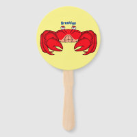 Cute red crab cartoon illustration