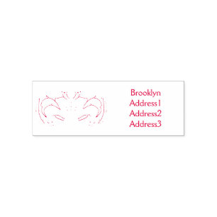 Cute red crab cartoon illustration self-inking stamp