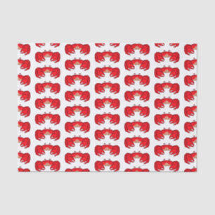 Cute red crab cartoon illustration tissue paper
