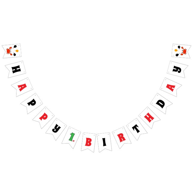 Cute red crabs bunting  (All)