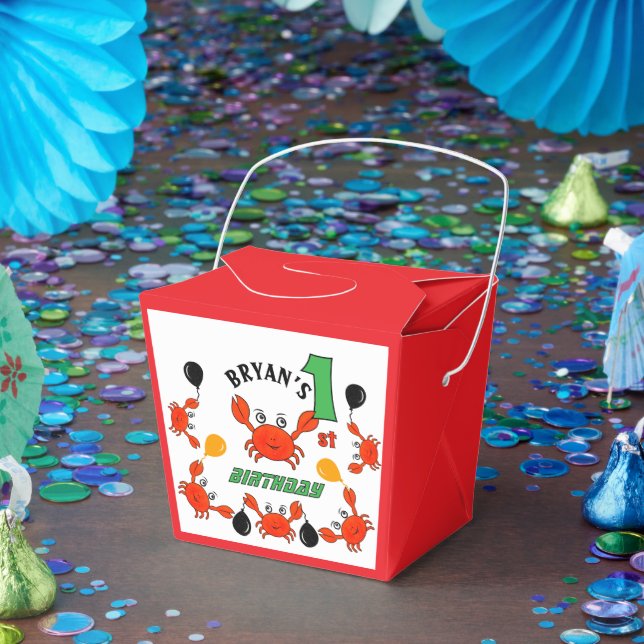 Cute red crabs favour box (Party)