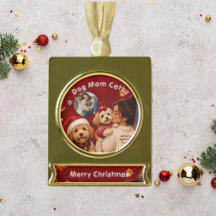 Cute Red Crimson Christmas Dog Mum Photo