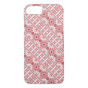 Cute red decorative ukrainian patterns design iPhone 8/7 case