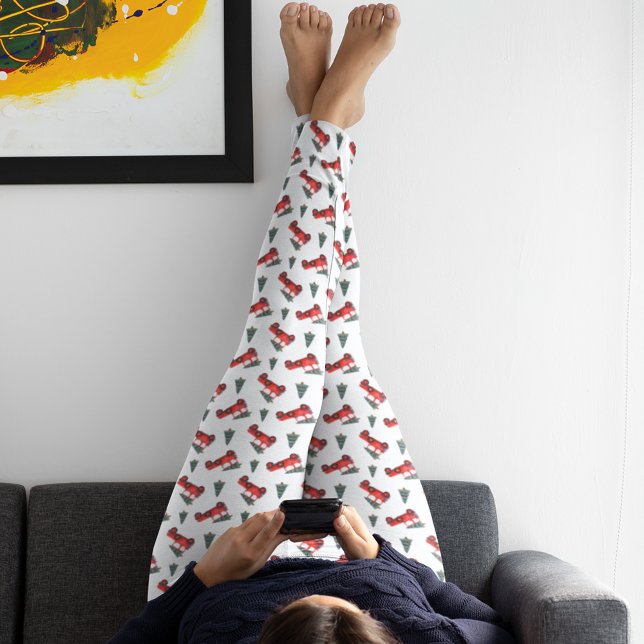 Cute Red Delivery Car Christmas Pajama Pants (Creator Uploaded)
